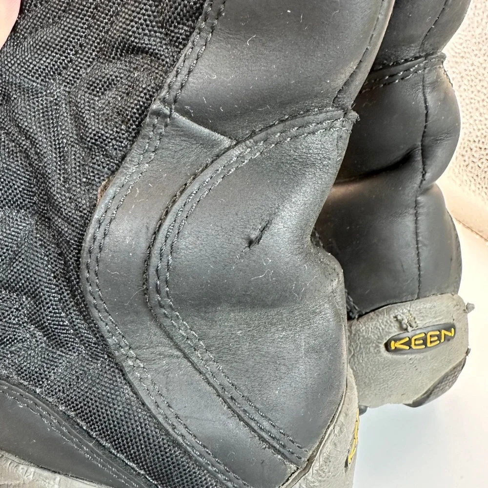 Keen Winter Boots Women 8 Black Waterproof Faux Fur Trim Gorpcore Outdoor